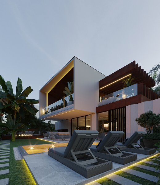 Residential villa landscape